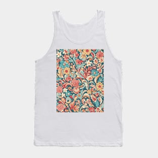 Floral Pattern Colorful Cartoon: Blossom Cartoon Carnival Tank Top